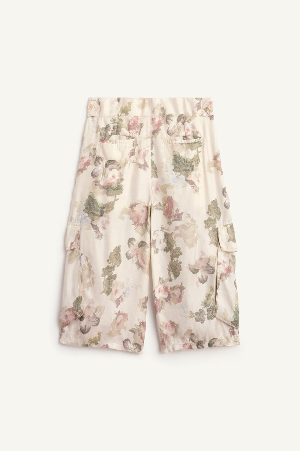 ZARA ДЛИННЫЕ ШОРТЫ С ПРИНТОМ ИЗ ВИСКОЗЫ, С ПРИНТОМ