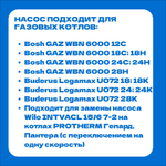 Двигатель насоса DUCA BPS 15-5D 84W, против часовой, для BUDERUS, 87186457902