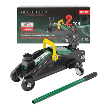 Домкрат гидравлический подкатной  2,0т h=135-300мм RockFORCE та82008