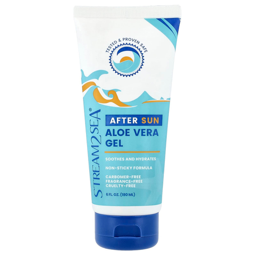 Stream2Sea, Гель с алоэ вера после загара, без отдушек, 180 мл (6 жидк. Унций)
