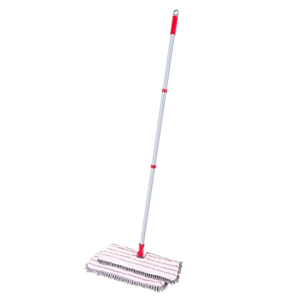 Швабра «Liao»двухсторонняя с двумя насадками из микрофибры Z130033 красная