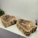 Раковина из окаменелого дерева ПАРА! OD-62096 55*55*15 2шт