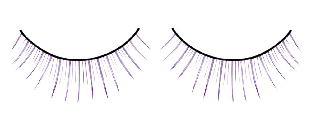 Длинные фиолетовые накладные ресницы Deluxe (Цвет: фиолетовый)