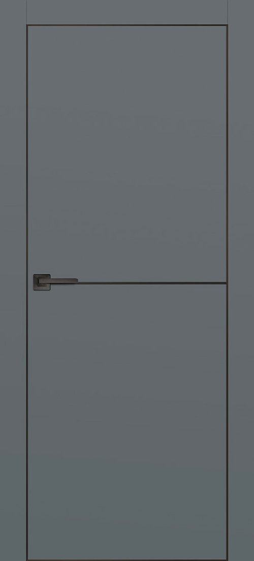 Дверь PX-19 черная кромка с 4-х ст. / Цвет Графит / Двери PROFILO PORTE