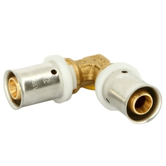 Угол пресс Uni-Fitt 16 мм для металлопластиковых труб фитинг (703G6600)