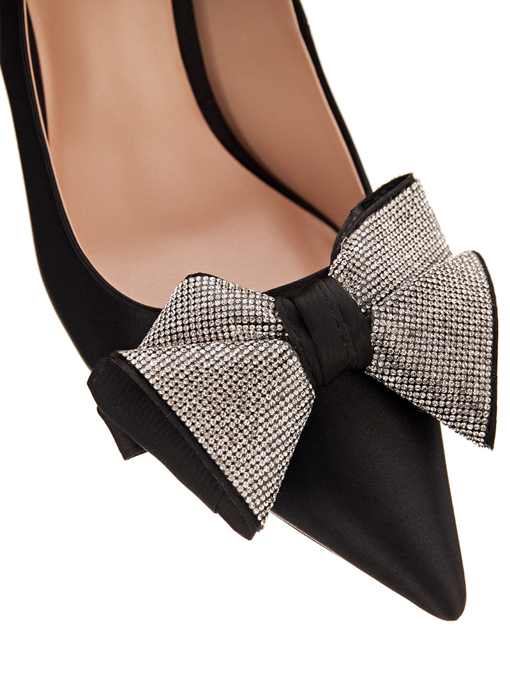 Женские туфли черные с бантом