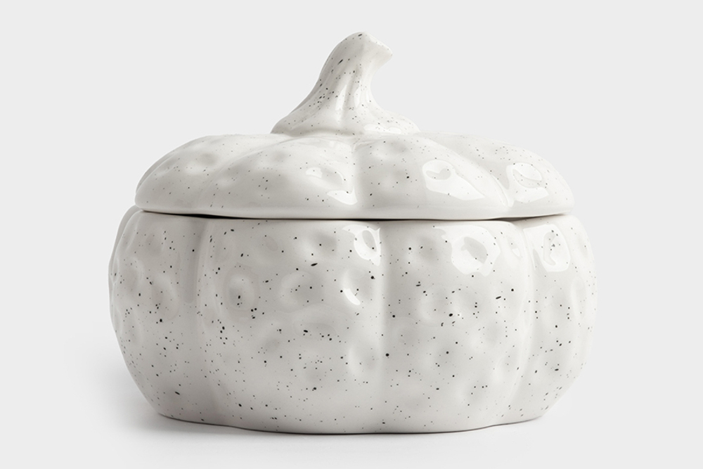 Емкость для хранения 18х16см 1.3л Anna Lafarg Light pumpkin Тыква белая в крапинку
