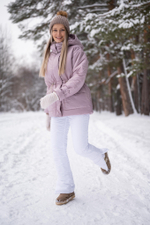 Костюм женский зимний "Fly" пудра-белый