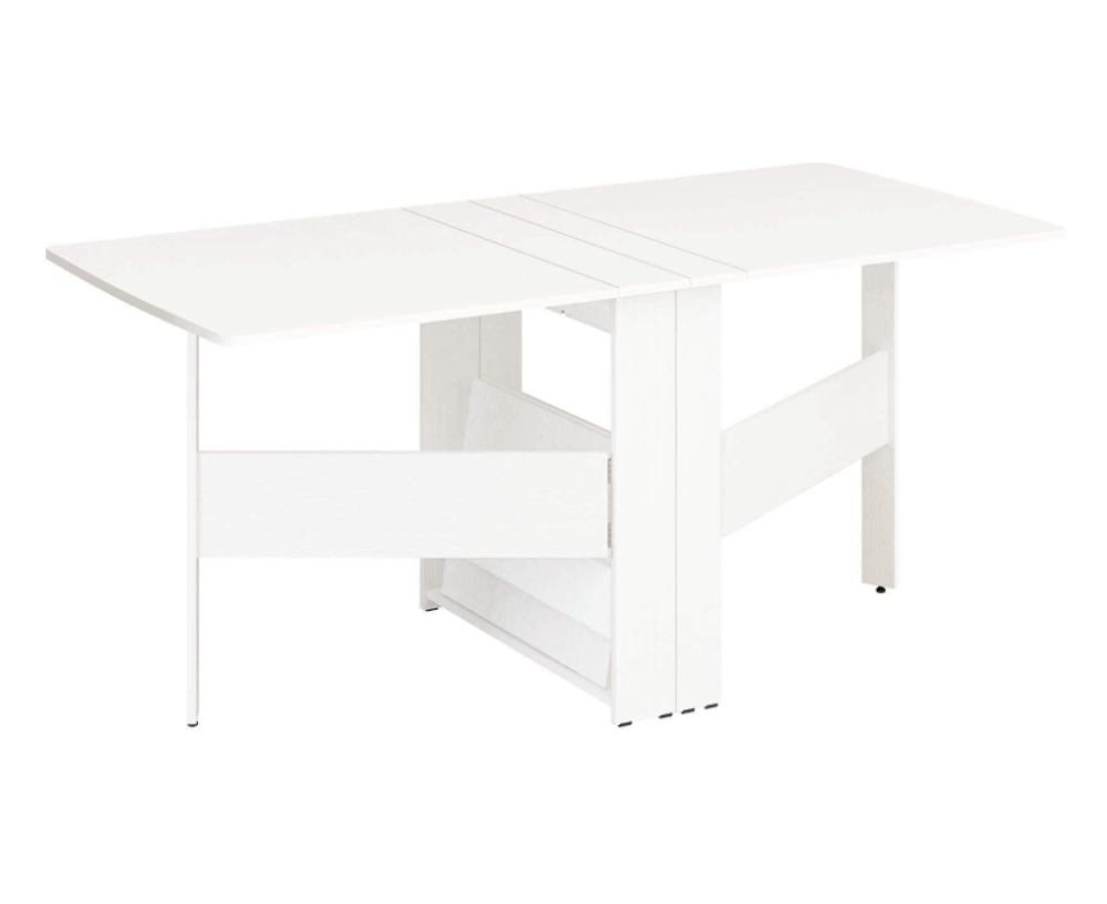 Колибри-12.2 (DaVita) Стол-книжка (белый шпон)