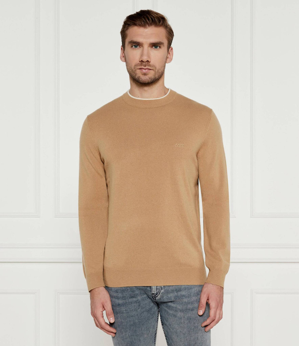Шерстяной свитер Ebacio BOSS BLACK - бежевый(50526844)