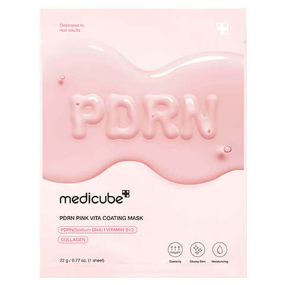 Тканевая маска с ПДРН и коллагеном для сияния кожи medicube PDRN Pink Vita Coating Mask