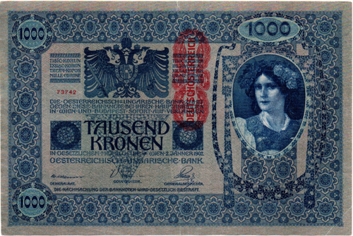Банкнота Австро-Венгерская империя - 1000 крон 1902 год