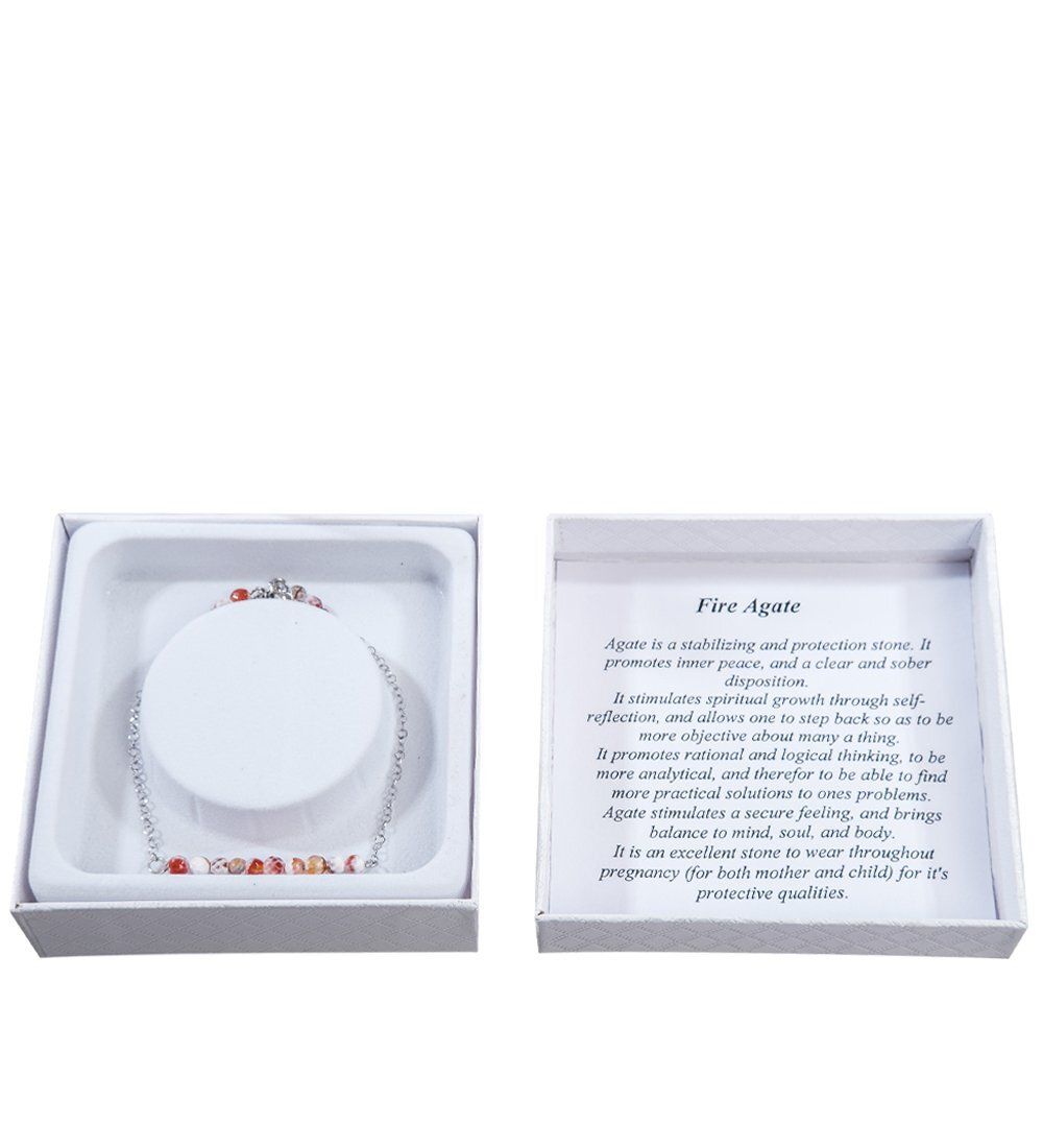 NP-08/2 Браслет с камнями «Огненный Агат»