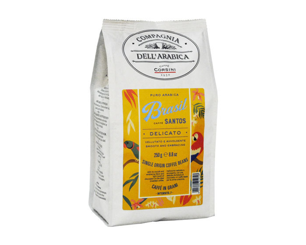 купить Кофе в зернах Compagnia Dell`Arabica Brasil Santos, 250 г
