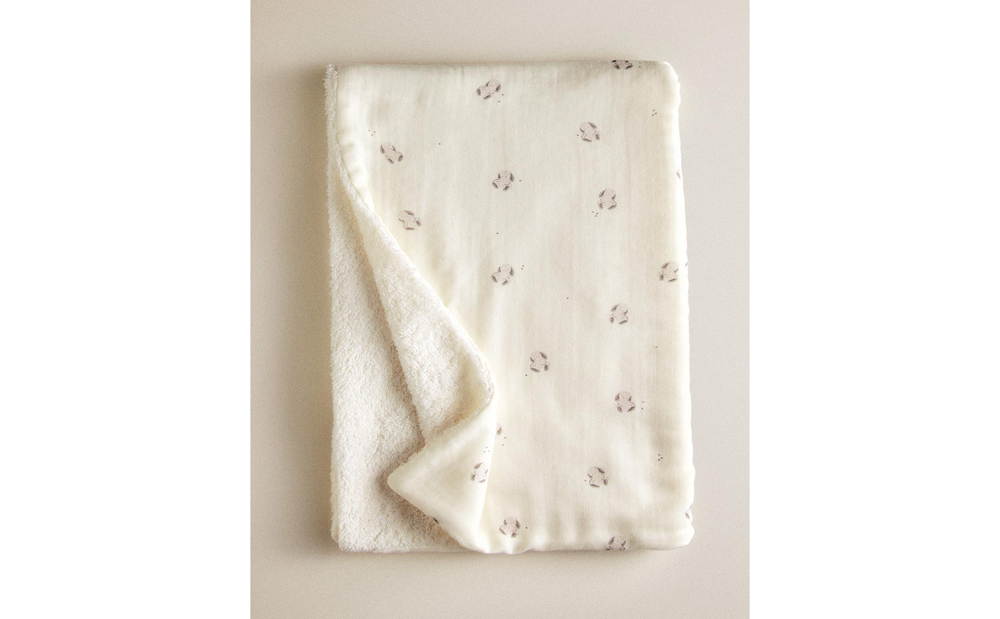 Zara Home Полотенце для лица и рук из хлопка, кремовый, 90x50 см