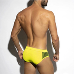 Желтые мужские плавки с принтованными боковыми вставками (Размер: L) (Цвет: желтый)