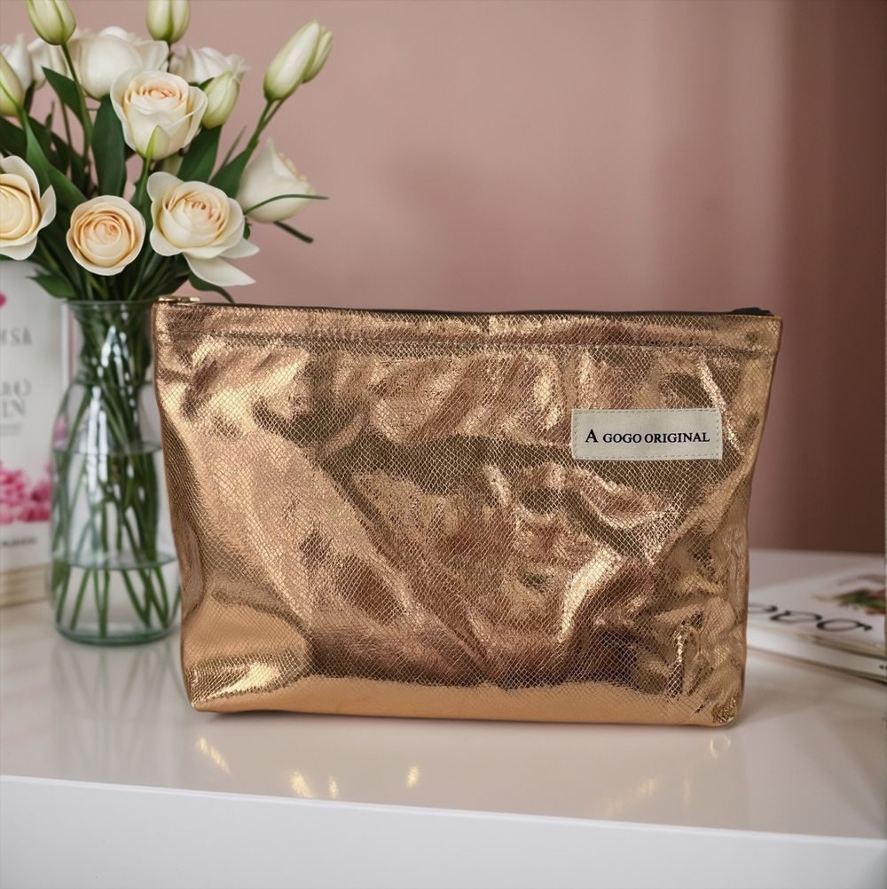 Косметичка клатч из крафт фольги