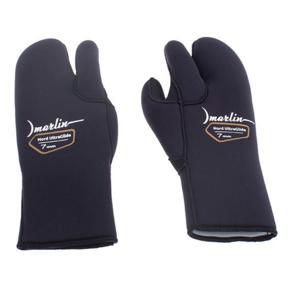 Перчатки трехпалые Marlin Nord Ultraglide 7 мм Черные