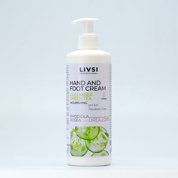 Крем для рук и ног Огурец и Зеленый чай 500мл. Livsi