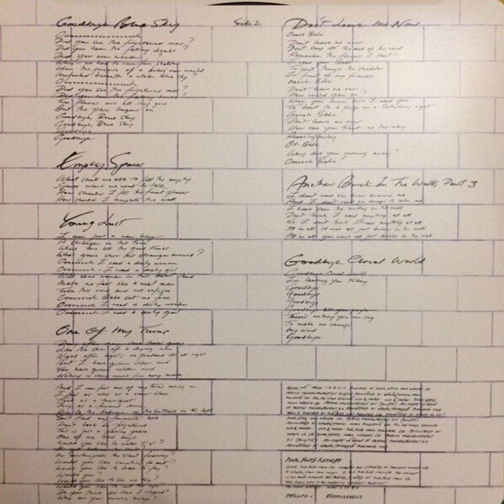 Pink Floyd. The Wall (180 Gram Black Vinyl, Gatefold, 2 LP) Пинк Флойд. Стена