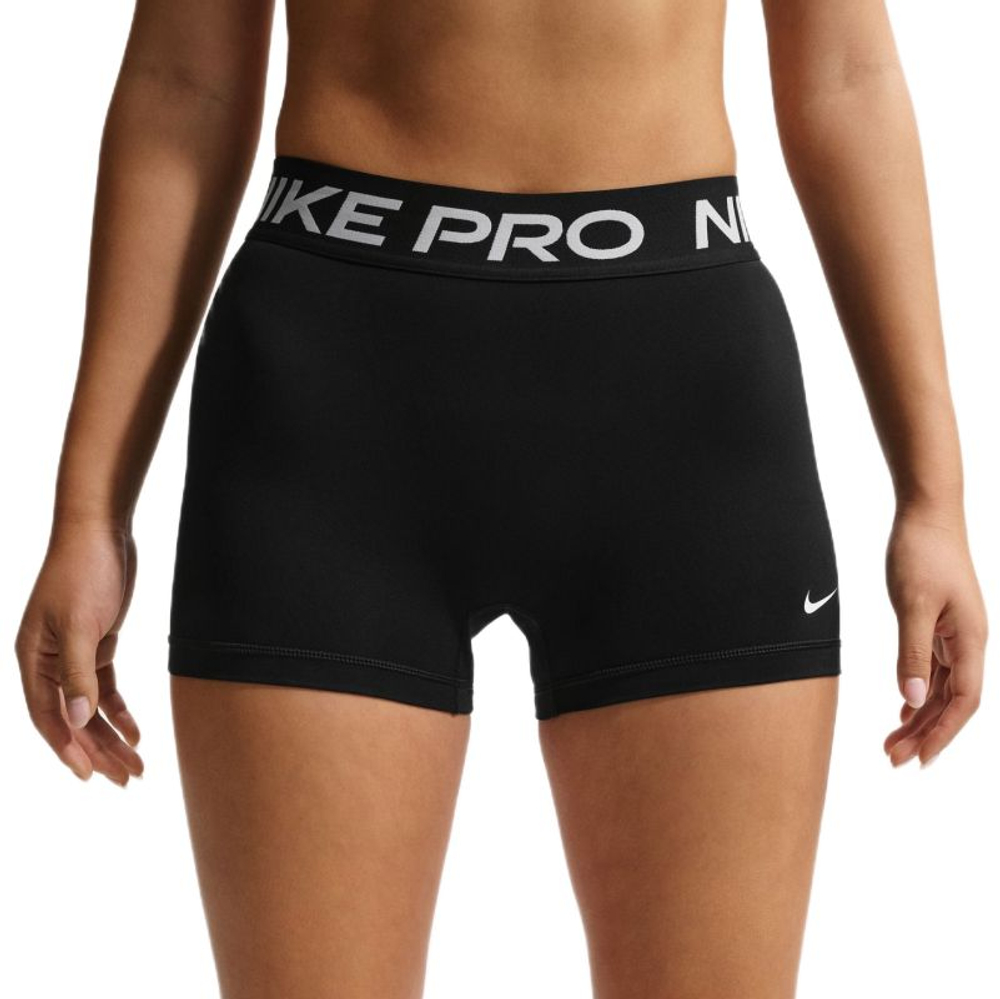 Женские Шорты теннисные Nike Pro Dri-Fit 365 Mid-Rise 3in - black/white