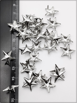 Клепки "Звёзды" серебристые с цапами для декора.