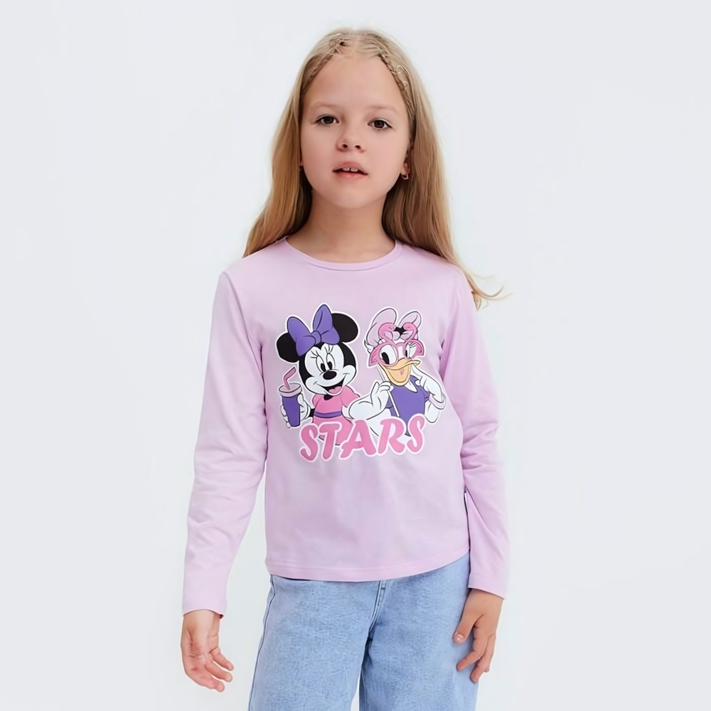 Лонгслив д\дев Stars, Disney, р-р 98-104, лиловый 7354362 (KAFTAN)