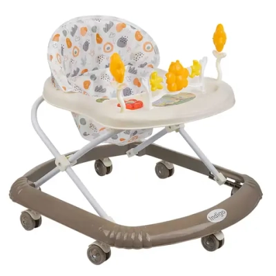 Ходунки детские "Fly" Alis, 7 колес, музыка, игрушки, цвет коричневый, для детей с 6 мес.