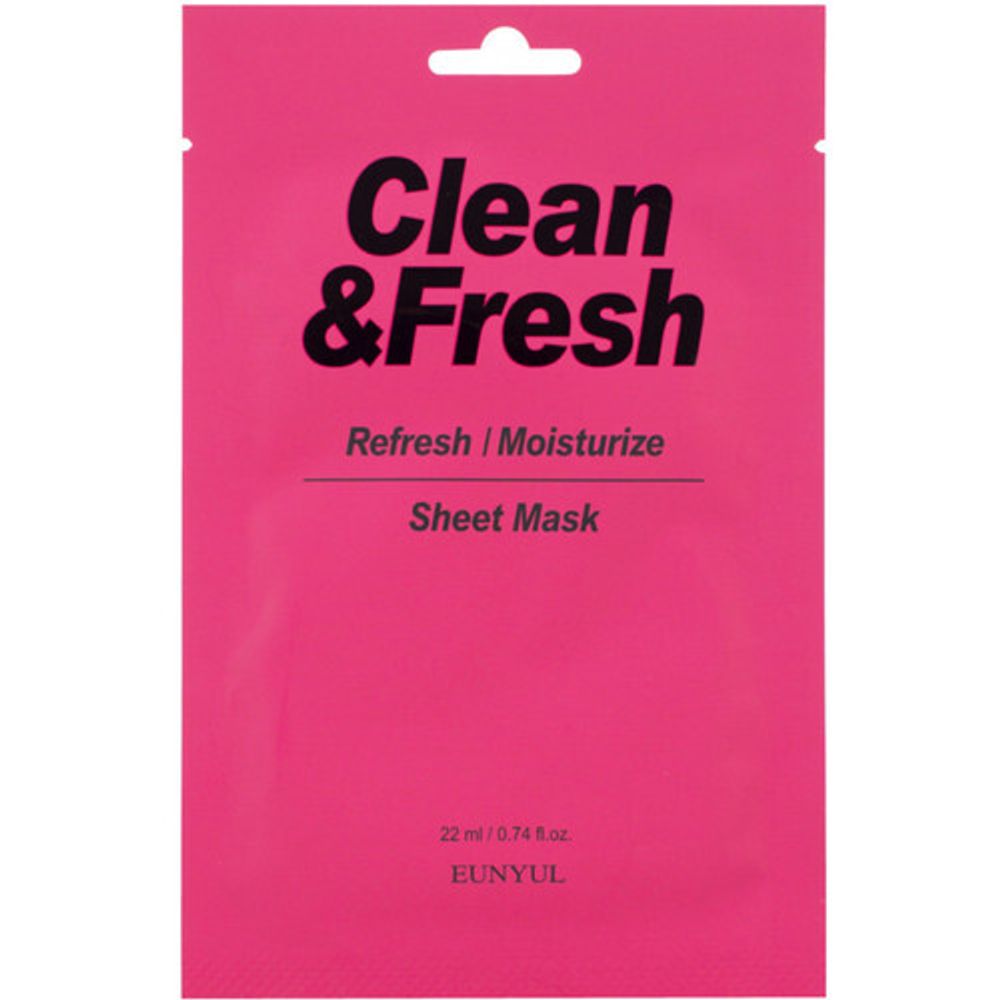 Маска тканевая для освежающего эффекта Eunyul Clean&amp;fresh moistuize sheet mask, 22 мл