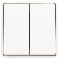 Выключатель ЭРА Эксперт 11-1504-01 двойной IP55, 10АХ-250В, ОУ, белый