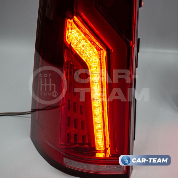 Задние фонари Лада Ларгус, Ларгус FL светодиодные в стиле Volvo, красные (RED+W)