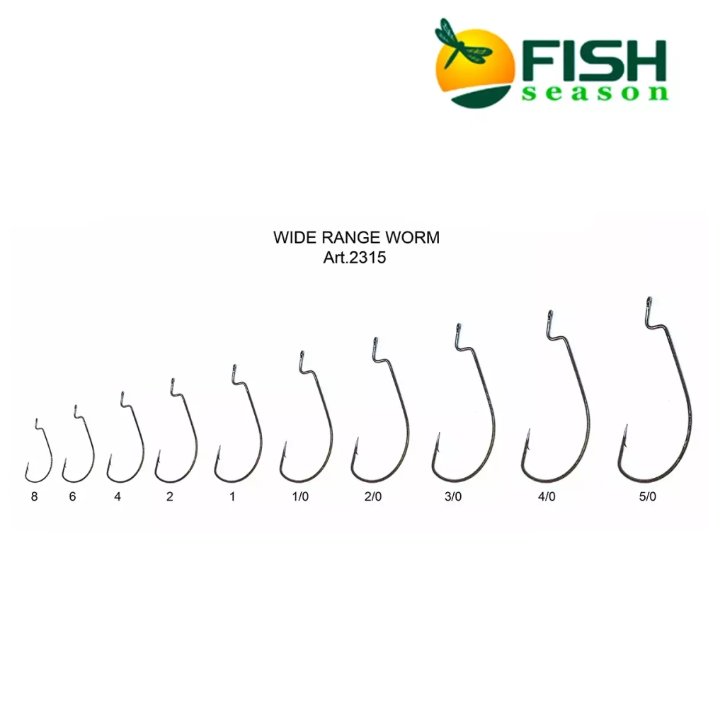 Крючки Fish Season 2315 Wide Range Worm, покрытие BN