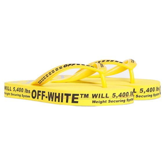 Off-White Logo Typographic Flip Flop 'Yellow'