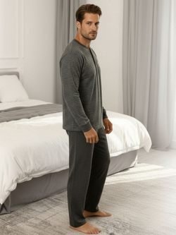 Пижама со штанами с длинным рукавом домашняя одежда костюм