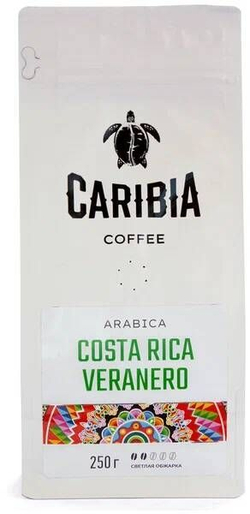 Кофе CARIBIA жареный в зернах Arabica Tanzania, 250г