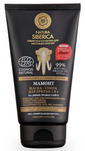 Natura Siberica Men маска и глина для бритья 2в1 Мамонт 150 мл