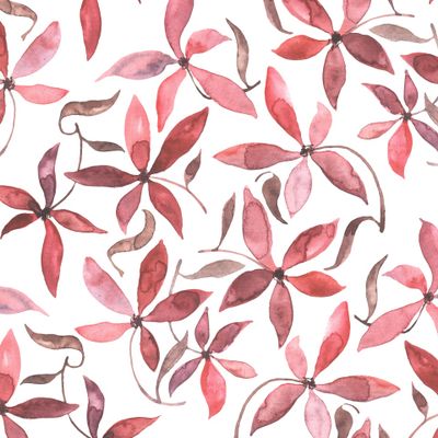 акварельные цветы бордо