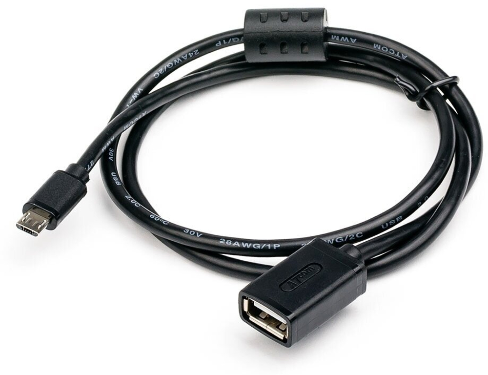 Кабель ATCOM 6028 USB 2.0 AF - micro 5P OTG 0,8м