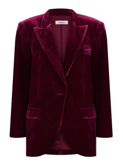 Жакет оверсайз мужского кроя из бархата