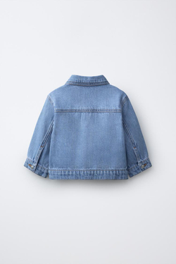 ZARA ДЖИНСОВАЯ КУРТКА, СИНИЙ