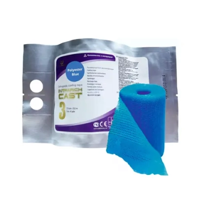 Бинт INTRARICH CAST SOFT полужесткой фиксации 7,5 см х 3.6 м 10 шт голубой
