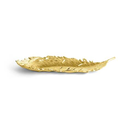 Блюдо сервировочное Michael Aram Plume Gold (41.9 x 14 см)