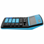Калькулятор настольный BRAUBERG EXTRA COLOR-12-BKBU (206x155 мм) 12 разрядов двойное питание черно-светло-синий
