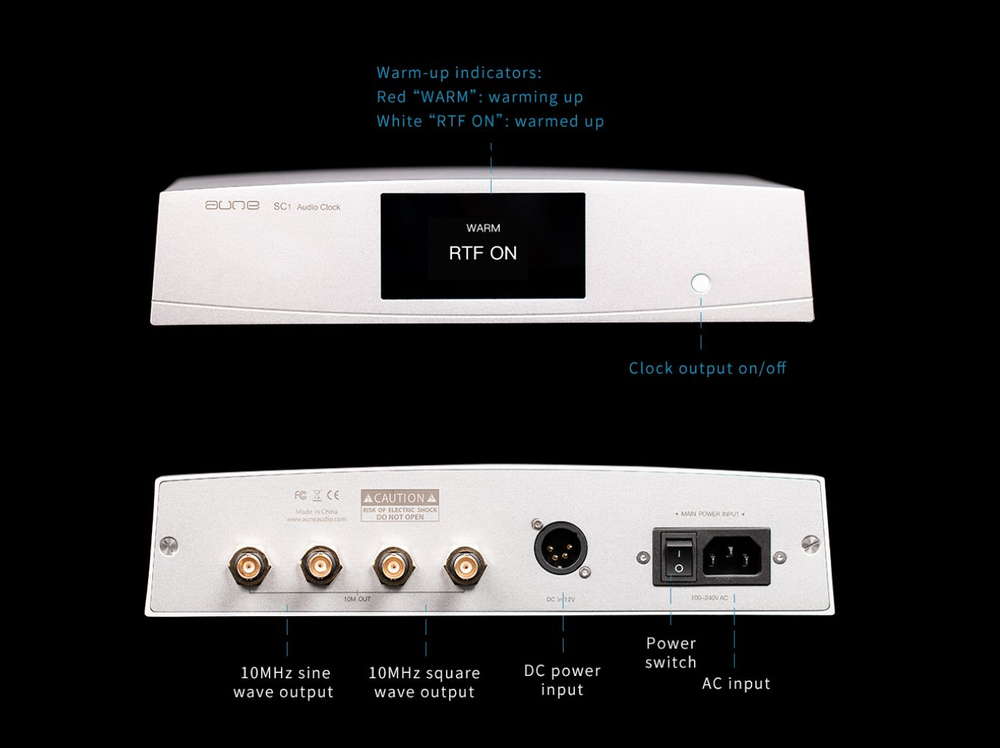 Тактовый генератор AUNE SС1, цифро-аналоговый преобразователь, черный