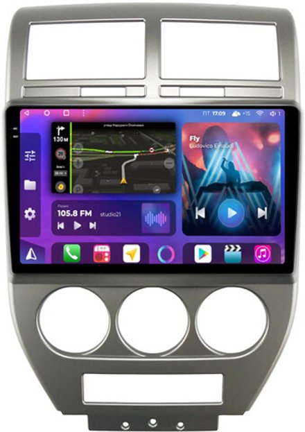 Магнитола для Jeep Compass 2006-2010 - FarCar BM10-9615 монитор 10.36" QLED на Android 14, TS10, 4+32Гб, CarPlay, 4G SIM-слот