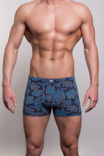 Мужские трусы-боксеры с фантазийным узором (Размер: M) (Цвет: красный)