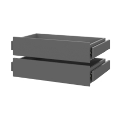 Шкаф распашной с наполнением (5 полок + 2 ящика) ШК 5 (800), Графит