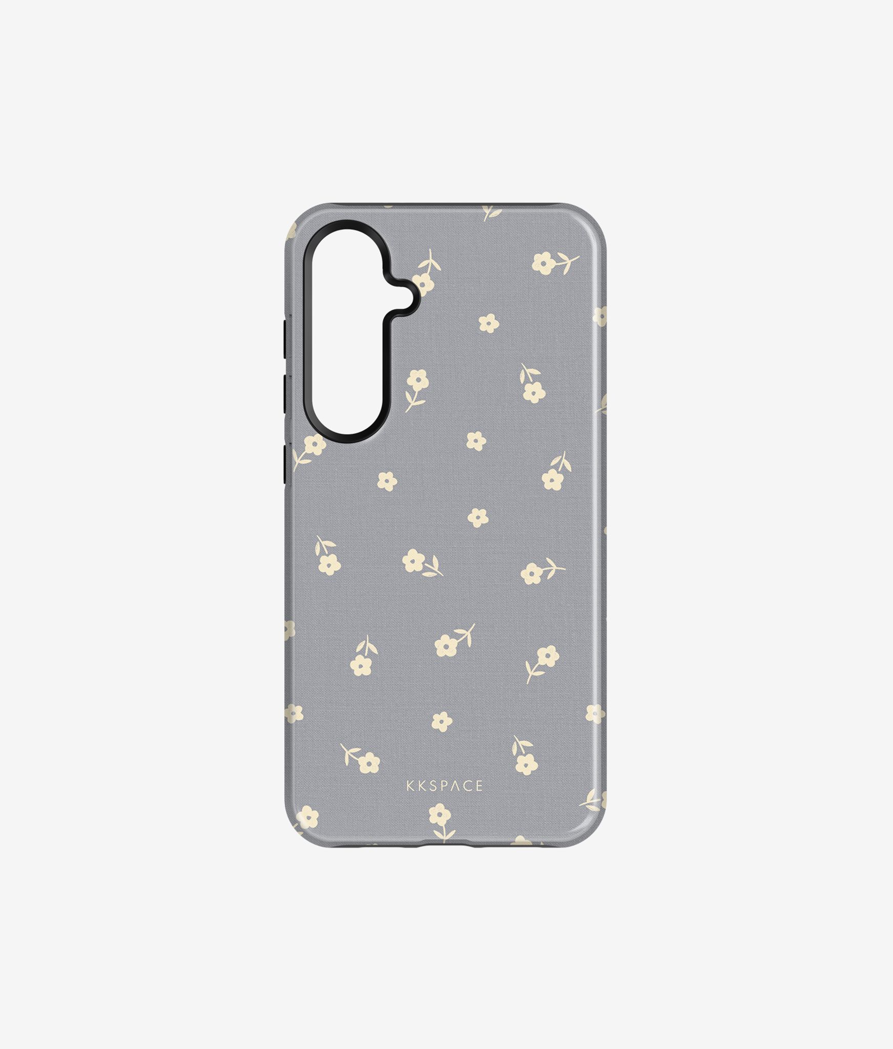 Чехол EARLY FLOWERS (серый) для Samsung Galaxy