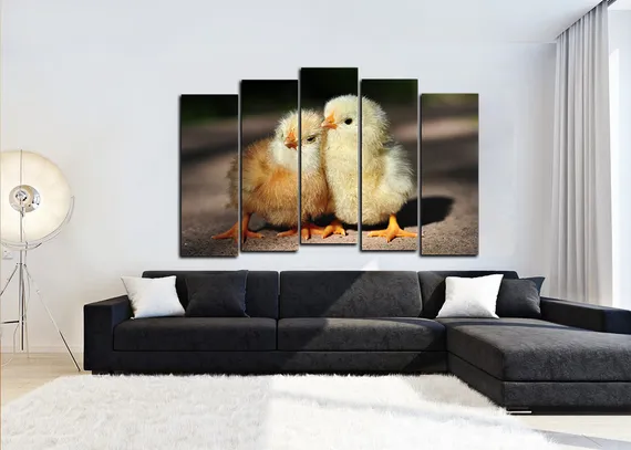 Модульная картина "Птенчики"