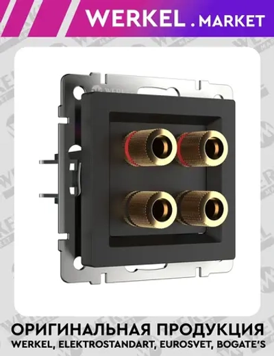 Акустическая розетка (черный матовый) W1185008